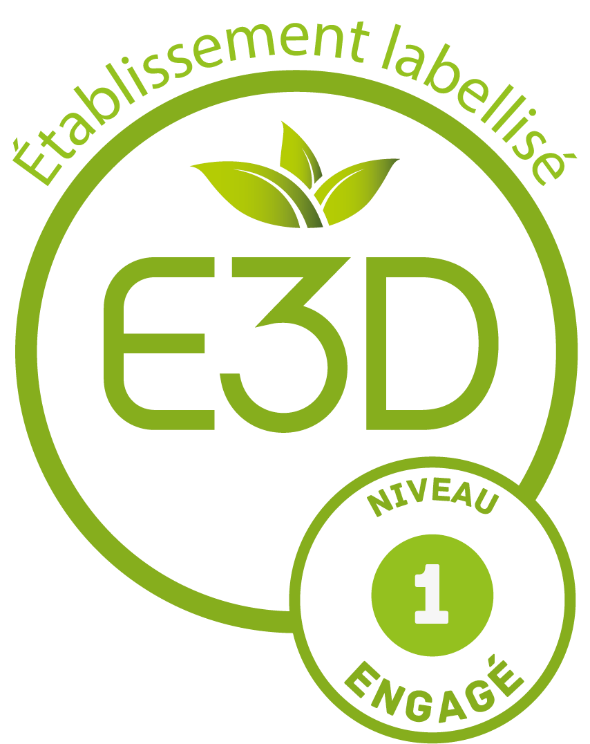 Logo du Label Etablissement en Démarche de Développement Durable (E3D) - Niveau 1.